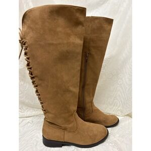 Women’s Tall Lace-Up Riding Boots in Brown
